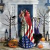 Unisex robes capes Adult Mexican American Flag Print Hooded Cloak for Cosplay Halloween Carnival Costumes