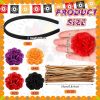 224 Pcs Day of The Dead Headpiece Mexican Flower Crown Headband Cosplay for Party Marigold DIY Set Halloween Headdress Mexican
