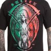 Sullen Men's De La Muerte Mex Tattoo Lifestyle Graphic Standard Day of The Dead Capsule Short Sleeve Tee Black