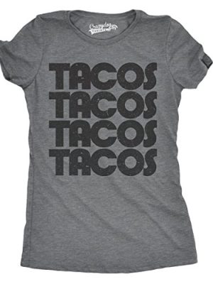 Womens Tacos Tacos T Shirt Funny Retro Tee for Ladies