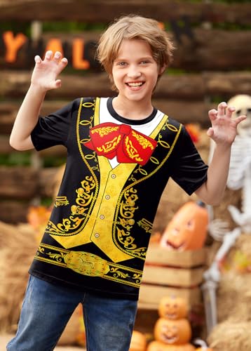 Unisex Kids Halloween Funny Short Sleeve Tee Shirt Cute Print Top 4-14 Years