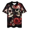 Mexican Day of The Dead Women Goth Men's Golf Polo Shirts Quick Dry Casual Sports Outdoor Tennis Shirt Jersey Tops