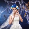 Halloween Headband Mexican Flower Crown Skull Hair Accessories Women Day of The Dead Rose Floral Headpiece Party Supplies