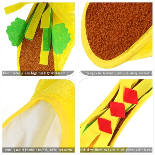 Taco Costume Funny Food Costume Unisex Adult Taco Hat Mexican Taco Apron Hang Neck Apron Halloween Food Festival