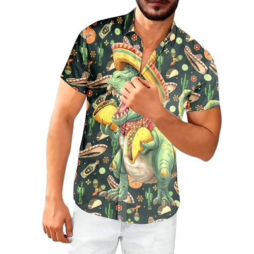 Neon Shirts for Men Button Up Shirts,Mens Neon Shirt Hawaiian Shirt for Men,Mens Beach Shirts Neon Clothes