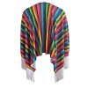 Cinco de Mayo Fiesta Serape Poncho Costume Mexican Fiesta Event Adult Costume Accessory Traditional Ponchos Cape