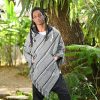 - Mens Poncho Hooded | 100% cotton & Reversible | Mexican Poncho Men Baja Hoodie Winter Pancho warm Cape Cowboy