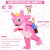 Inflatable Axolotl Costume for Kids Adult, Funny Halloween Ride on Axolotl Blow Up Costumes with Headband for Women