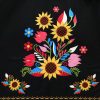 Women's Mexican Floral Dress Traditional Off Shoulder Flower Print Smocked Cinco De Mayo Midi Dress