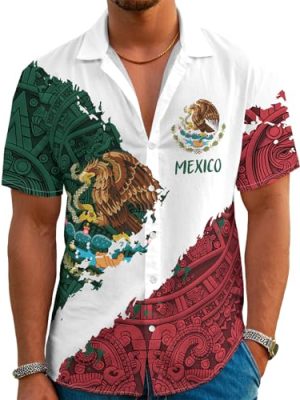 Hawaiian Shirts for Men Short Sleeve Casual Novelty Printed Hawaiian Shirt Button Down Aloha Shirts