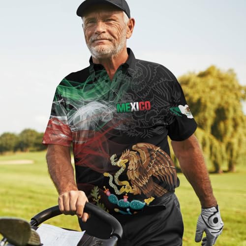 Colorful Hawaiian Polo Shirts for Men Casual Mens Polo Shirts Short Sleeve Golf Shirts for Men
