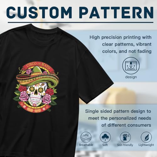 Cinco de Mayo Mexican Skull Graphic Unisex T-Shirt for Women Or Men Boys Girls Gift