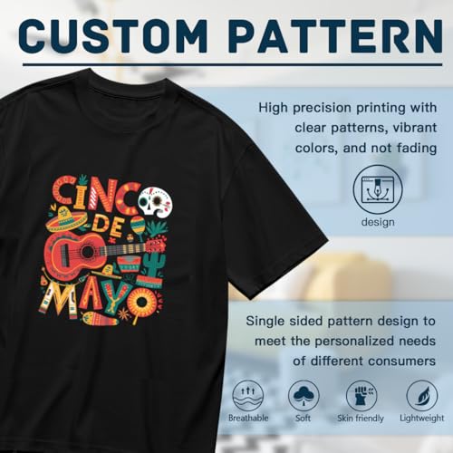 Cinco de Mayo Mexican Taco Guitar Graphic Unisex T-Shirt for Women Or Men Boys Girls Gift