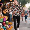 Men's Halloween Novelty Button Down Long Sleeve Shirt, S-4XL