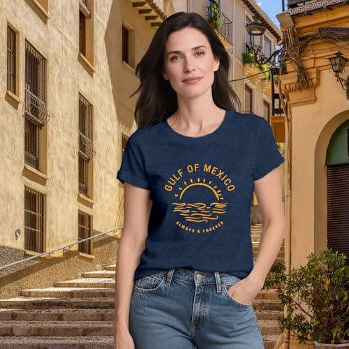 Womens Gulf of Mexico T Shirt Mexican Shirts Retro Beach Tee Tops