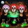 Mexican Day of the Dead Mask for Women Dia de los Muertos Headpiece Full Skeleton Skull Flower Mask, Festival Cosplay
