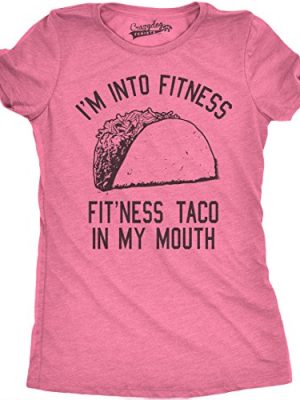 Womens Fitness Taco Funny Gym T Shirt Cool Humor Graphic Muscle Tee for Ladies