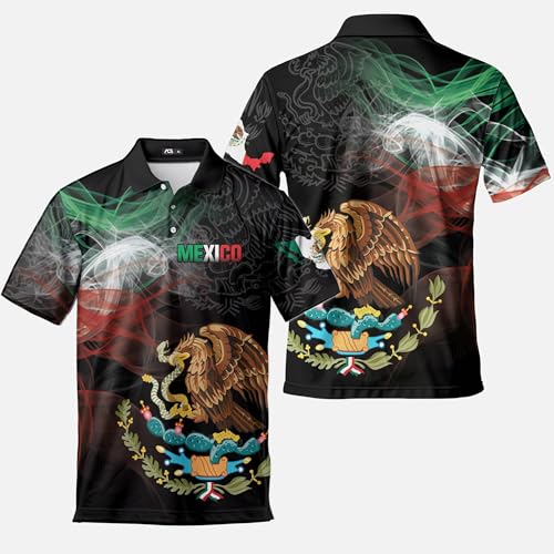 Colorful Hawaiian Polo Shirts for Men Casual Mens Polo Shirts Short Sleeve Golf Shirts for Men
