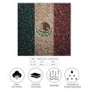 Mexican Flag Silk Like Scarf for Women Pattern Bandanas Square Headscarf Headdress Party Favor