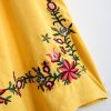 Summer Dress V Neck Mexican Embroidered Peasant Women's Dressy Tops Blouses