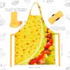 Taco Costume Funny Food Costume Unisex Adult Taco Hat Mexican Taco Apron Hang Neck Apron Halloween Food Festival