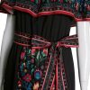 Womens Mexican Fiesta Dress Cinco De Mayo Spanish Cuban Dress with Belt