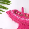 Mexican Dress for Baby Girls Traditional Cinco de Mayo Fiesta Dress Off-Shoulder Floral Embroidered Dress