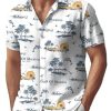 Gulf of Mexico Button Hawaiian Shirts for Men Loose Short Sleeve Summer Beach Resort Casual Shirt Gift for Mexican Lovers