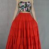Women's Cotton 5 Tiered A Line Pleated Maxi Skirt Long Boho Gypsy Dance Skirts