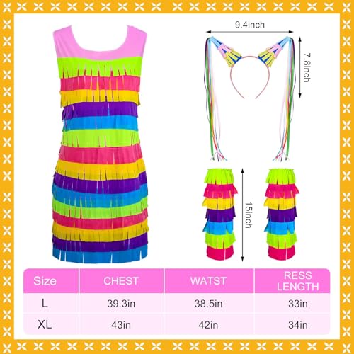 Mexican Couple Costume for Adult and Pinata - Fiesta Dress for Cosplay Cinco De Mayo Party