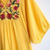Summer Dress V Neck Mexican Embroidered Peasant Women's Dressy Tops Blouses