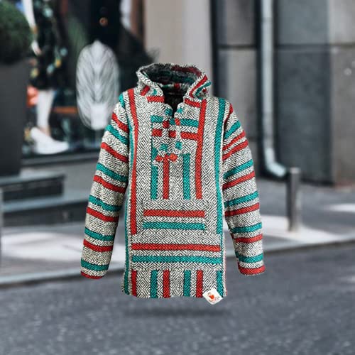 Premium Baja Hoodie Sweatshirt Pullover Jerga Poncho