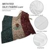 Mexican Flag Silk Like Scarf for Women Pattern Bandanas Square Headscarf Headdress Party Favor