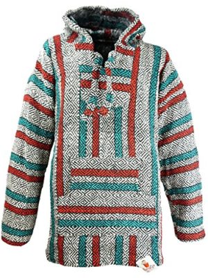 Premium Baja Hoodie Sweatshirt Pullover Jerga Poncho
