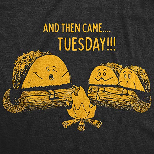 Mens Taco Tuesday Ghost Story T Shirt Funny Mexican Food Campfire Graphic Tee